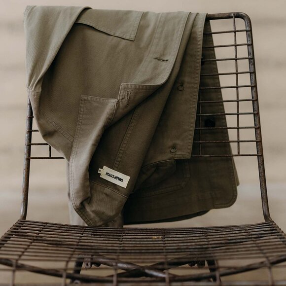 TAYLOR STITCH Ojai Jacket NWOT Chore Coat Army Green Olive Utility size 44 XL - Picture 15 of 15